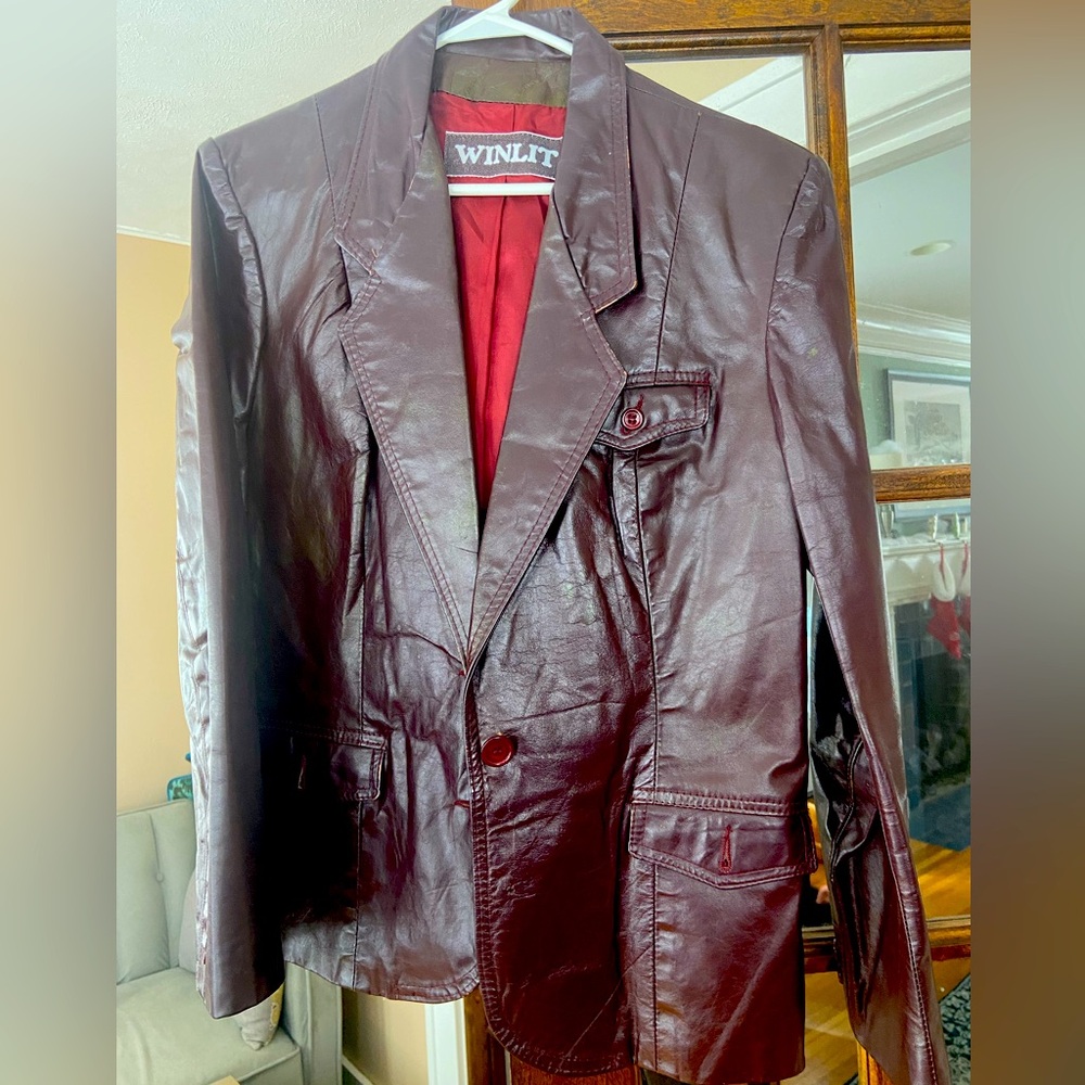 Vintage women’s leather jacket, sz 13